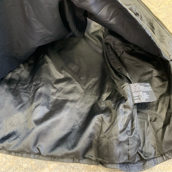 Excelled Womens black leather moto jacket full zip size XL bikercore - Picture 10 of 12